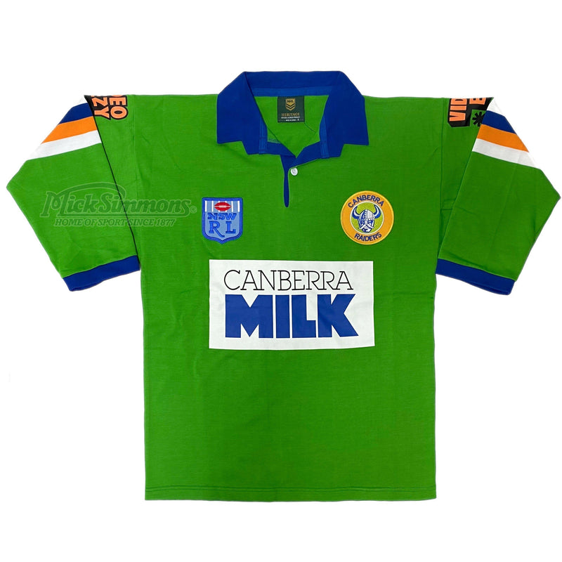Canberra Raiders 1994 NRL Vintage Retro Heritage Rugby League Jersey Guernsey - Mick Simmons Sport