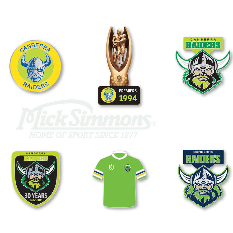 Canberra Raiders NRL Evolution Series Collection Set Team Metal Logo Pin Badge - new
