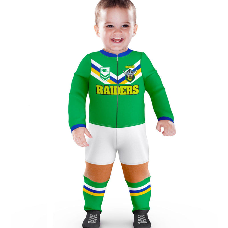 Canberra Raiders Original Footysuit Romper Kids Baby Infants Suit - Mick Simmons Sport