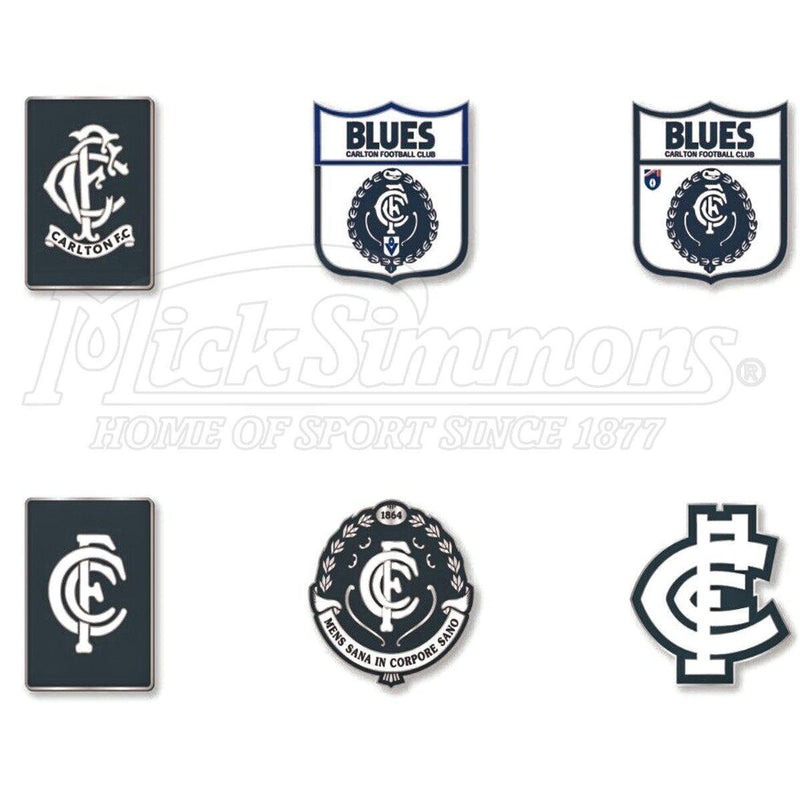 Carlton Blues AFL Evolution Series Collection Team Metal Logo Pin Set Badge - new