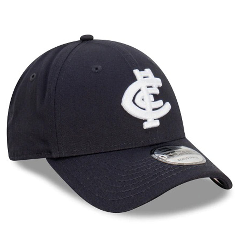 Carlton Blues Official AFL Team Colours 9FORTY Cloth Adjustable Strap Cap By New Era - new