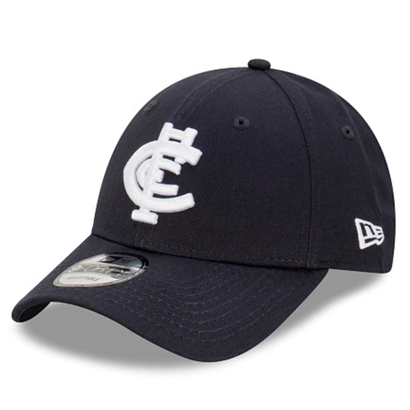 Carlton Blues Official AFL Team Colours 9FORTY Cloth Adjustable Strap Cap By New Era - new
