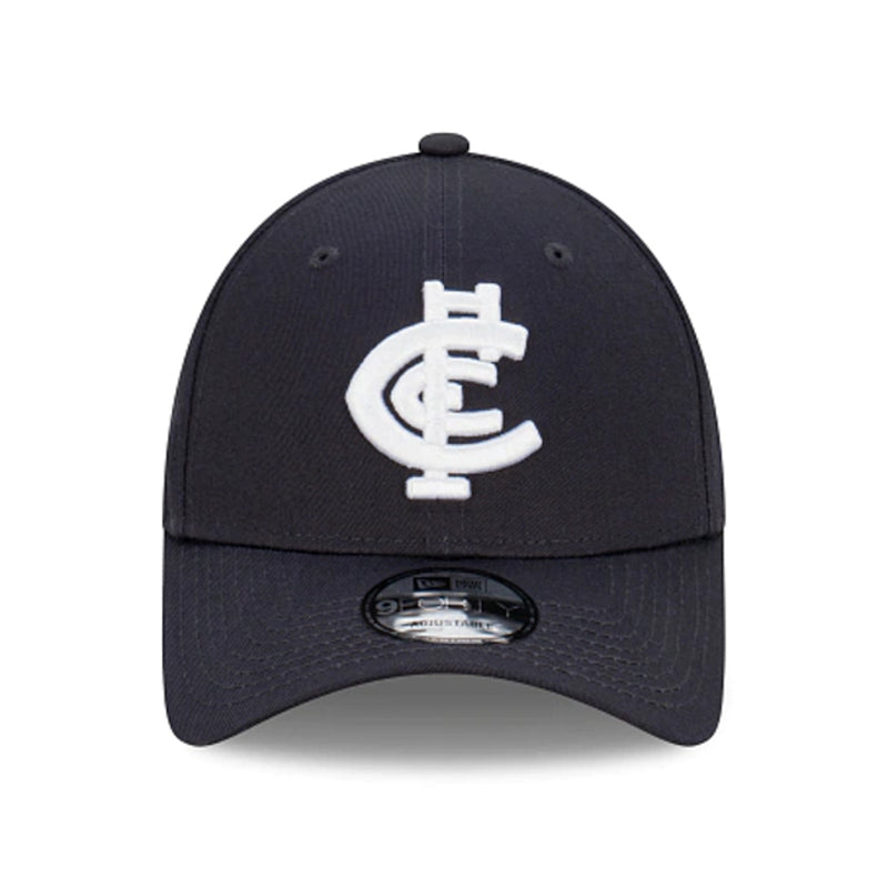 Carlton Blues Official AFL Team Colours 9FORTY Cloth Adjustable Strap Cap By New Era - new