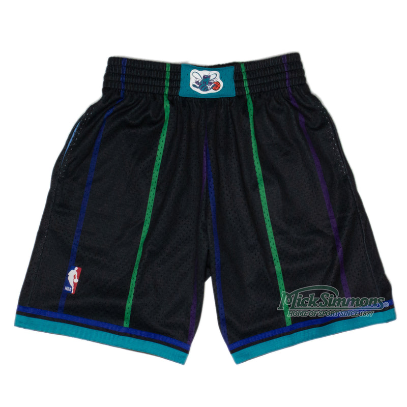 Charlotte Hornets 1992-93 Hardwood Classics Black NBA Shorts by Mitchell & Ness - new