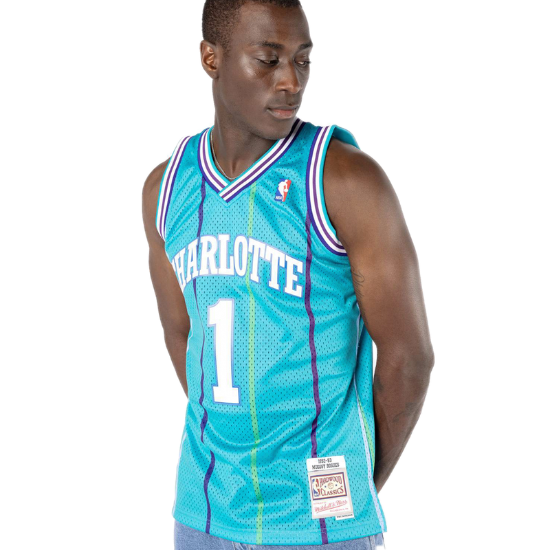 Mitchell and Ness - NBA Swingman Road Jersey Hornets 92 Muggsy Bogues