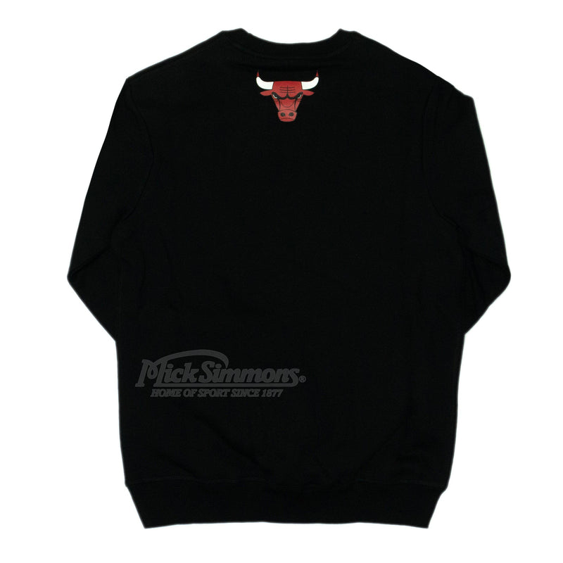 Chicago Bulls Ball Script Logo Crew Long Sleeve Sweatshirt by Mitchell & Ness - new