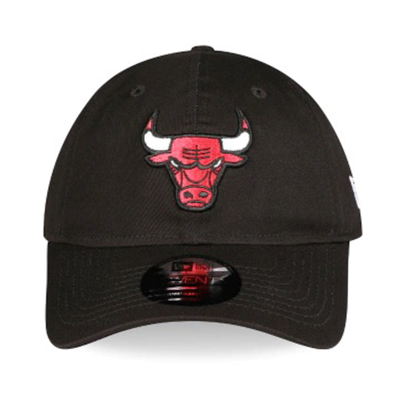 Chicago Bulls Black New Era 9TWENTY Cloth Strap Adjustable Cap - Black - new