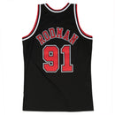 Chicago Bulls Dennis Rodman 91 Road 1997-98 Hardwood Classics Swingman Alternate Jersey by Mitchell & Ness - Red - new
