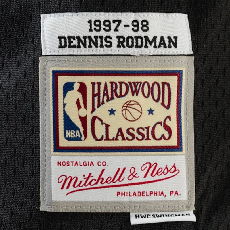 Chicago Bulls Dennis Rodman 91 Road 1997-98 Hardwood Classics Swingman Alternate Jersey by Mitchell & Ness - Red - new