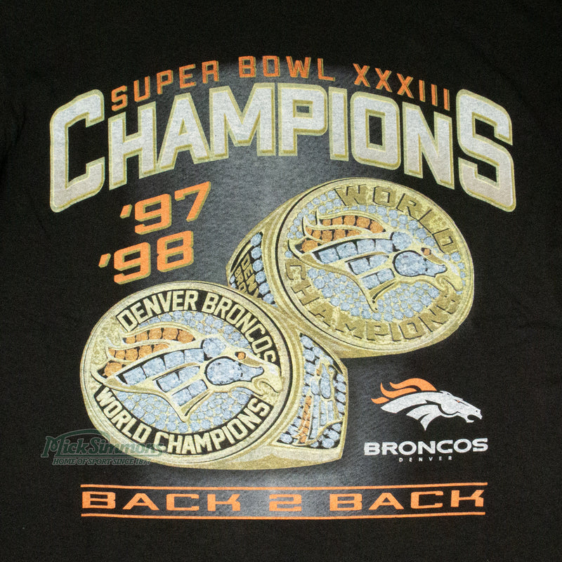 Denver Broncos NFL Super Bowl Champions Rings Tee by Mitchell & Ness - new