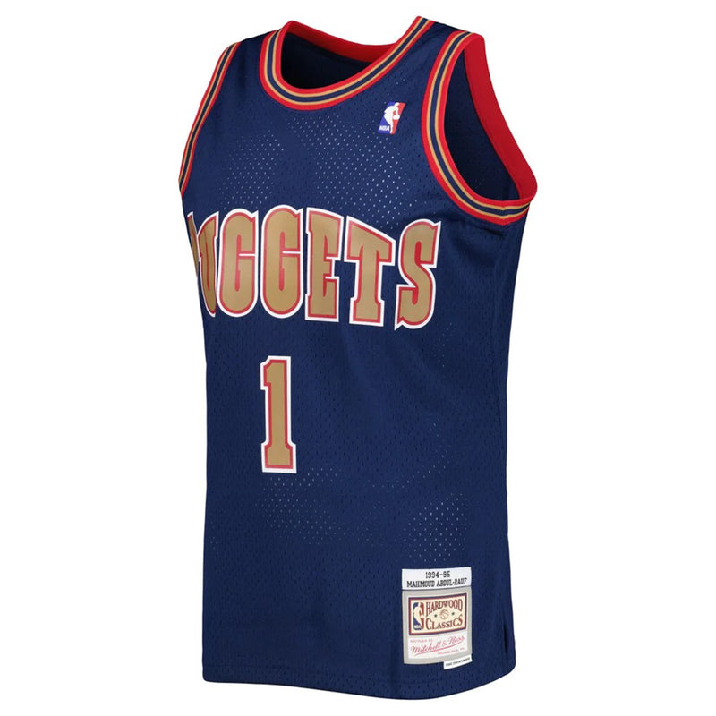 Denver Nuggets Mahmoud Abudul-Rauf 1994-95 Hardwood Classics Swingman Home Jersey by Mitchell & Ness - new