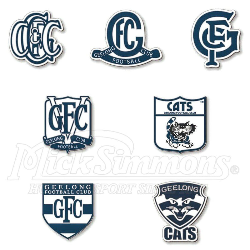 Geelong Cats AFL Evolution Series Collection Team Metal Logo Pin Set Badge - new