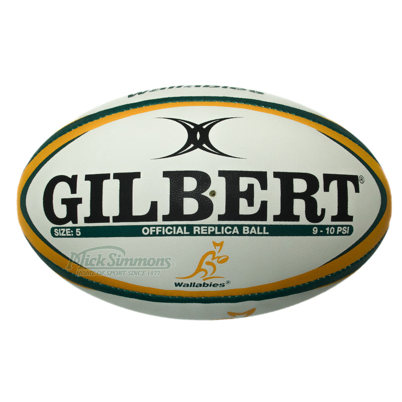 Gilbert Wallabies Australian Rugby Union Replica Ball size 5 - Land Rover Sponsor - new