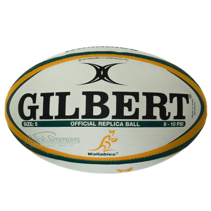 Gilbert Wallabies Australian Rugby Union Replica Ball size 5 - Land Rover Sponsor - new