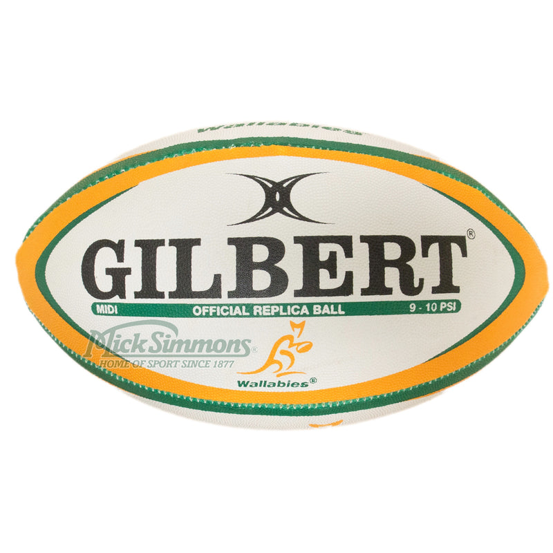 Gilbert Wallabies Australian Rugby Union Replica Midi Ball - 10 inch - new