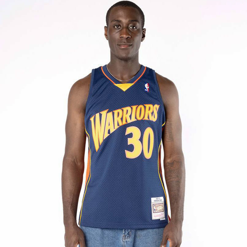 Golden State Warriors Steph Curry 30 Road 2009-10 Swingman Jersey by Mitchell & Ness - new
