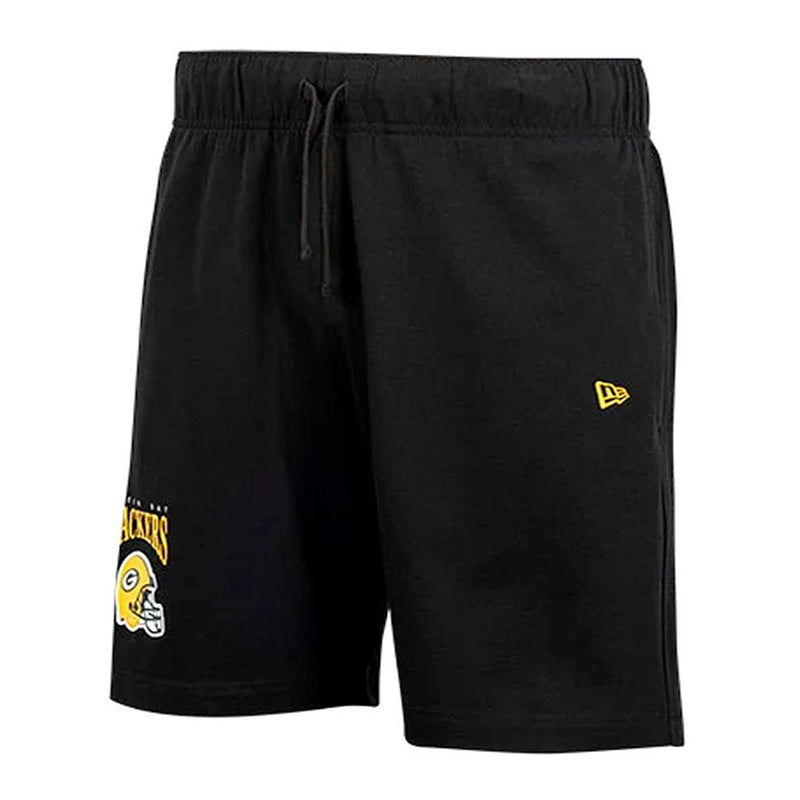 Green Bay Packers NFL Helmet Arch Cotton Shorts Black By New Era - new