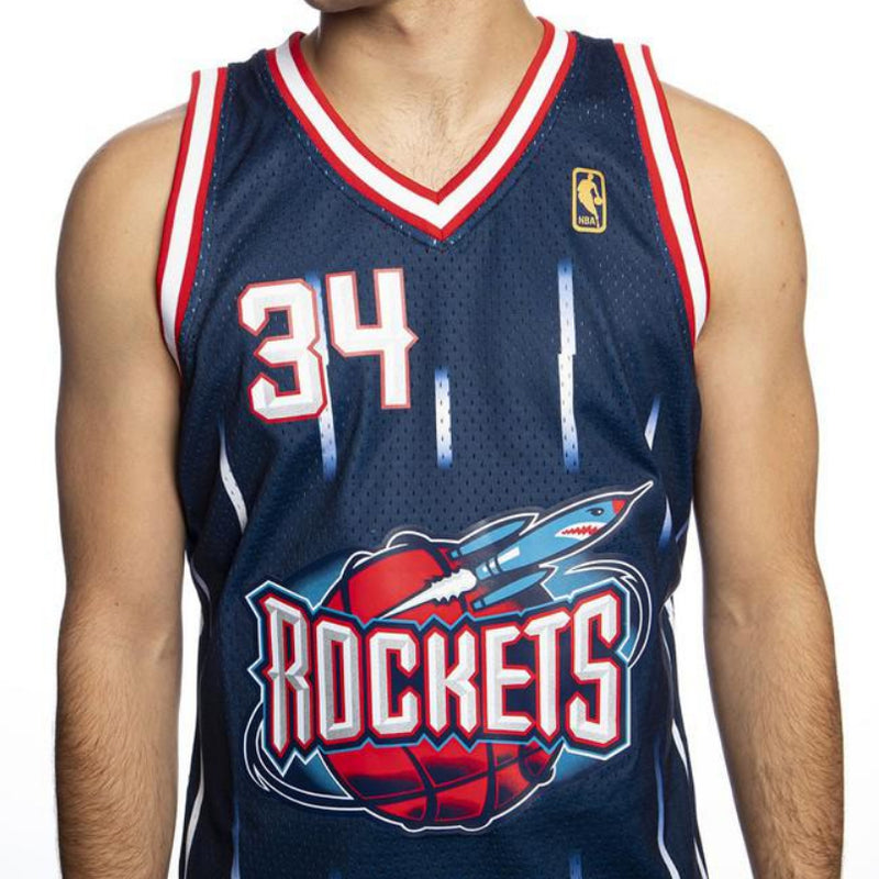 Houston Rockets Hakeem Olajuwon 1996-97 Hardwood Classics Swingman Road Jersey by Mitchell & Ness - new