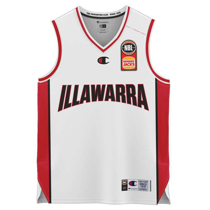 Illawarra Hawks 2021/22 Authentic Kids V Neck Away Jersey NBL Basketball by Champion - new