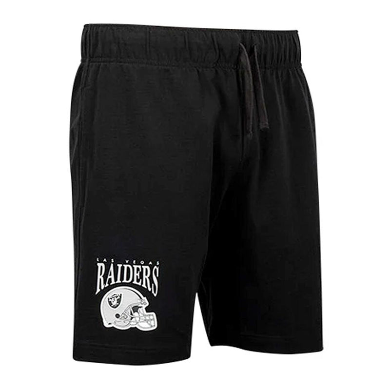 Las Vegas Raiders NFL Helmet Arch Cotton Shorts Black By New Era - new