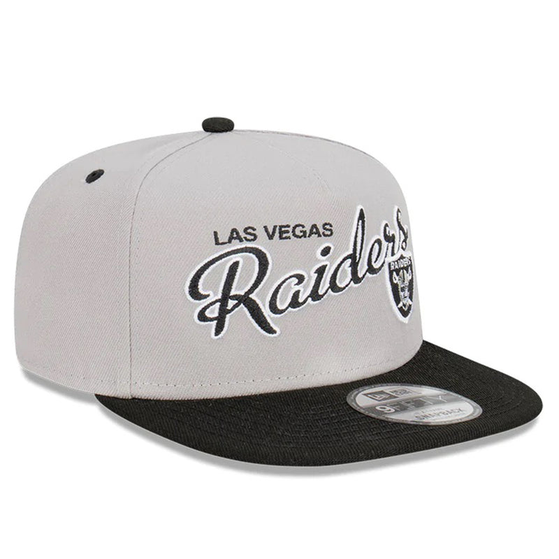 Las Vegas Raiders Team Script 9FIFTY A-Frame Cap Snapback NFL by New Era - new