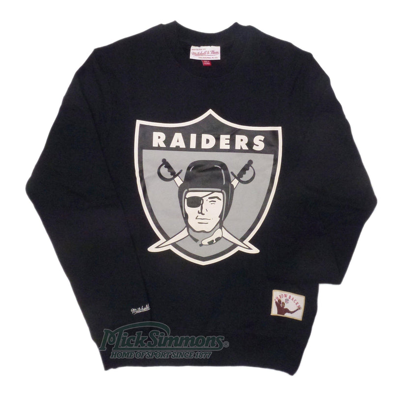 Las Vegas Raiders Throwback Logo Crew NFL Long Sleeve Sweatshirt by Mitchell & Ness - new