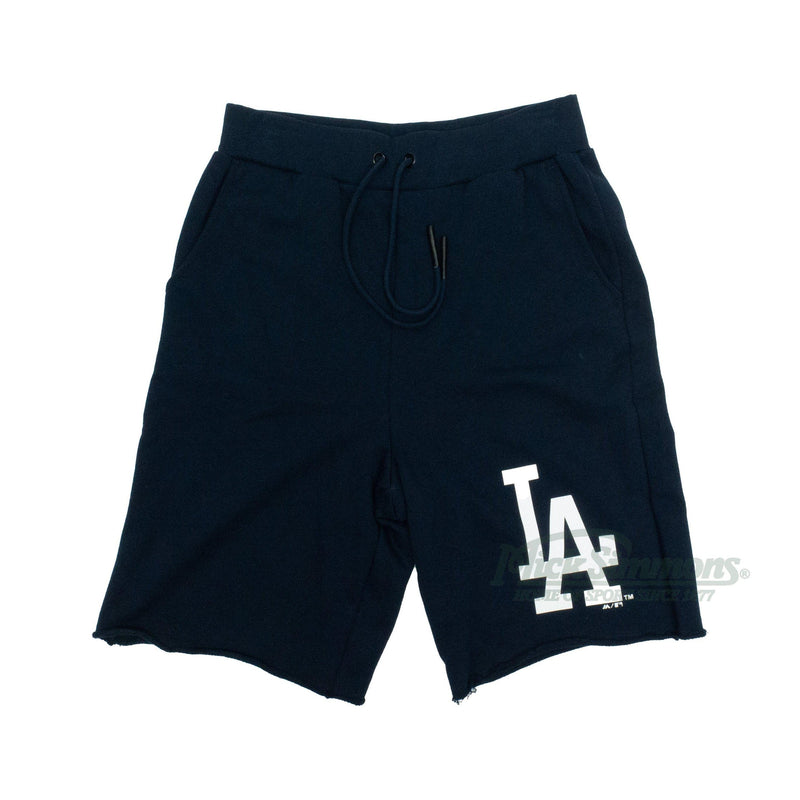 Los Angeles Dodgers Raw Edge Fleece Shorts by Majestic Athletic - new