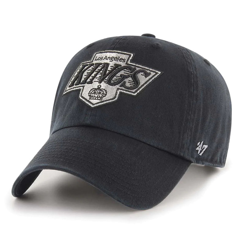 Los Angeles Kings 47 CLEAN UP Black Strapback Cap by 47 Brand - new