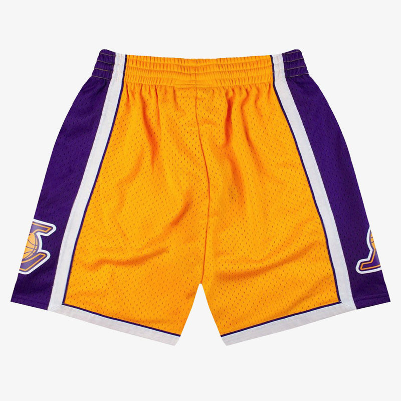 Los Angeles Lakers 2009-10 Hardwood Classics Yellow NBA Shorts by Mitchell & Ness - new