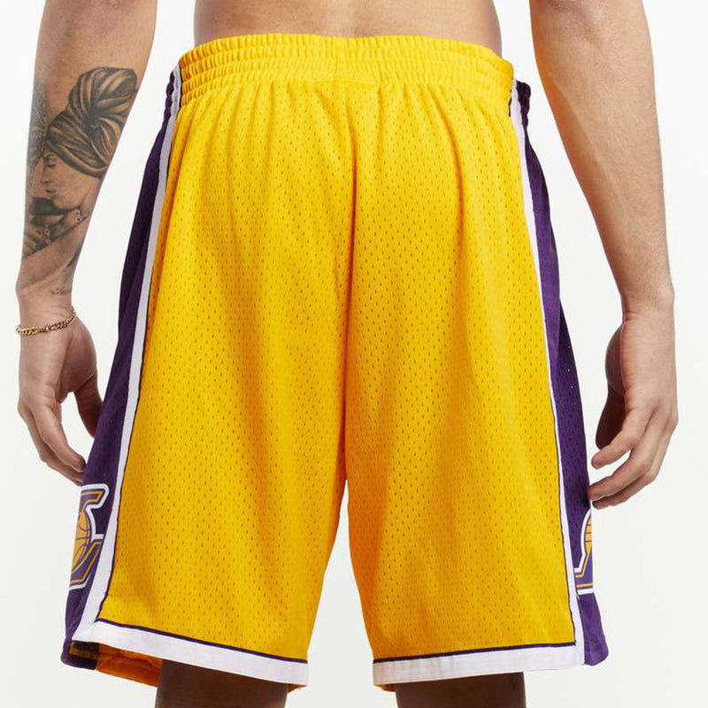 Los Angeles Lakers 2009-10 Hardwood Classics Yellow NBA Shorts by Mitchell & Ness - new