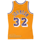 Los Angeles Lakers 32 Home Magic Johnson 1984-85 Hardwood Classics Swingman Road Jersey by Mitchell & Ness - new
