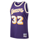 Los Angeles Lakers 32 Road Magic Johnson 1984-85 Hardwood Classics Swingman NBA Road Jersey by Mitchell & Ness - new
