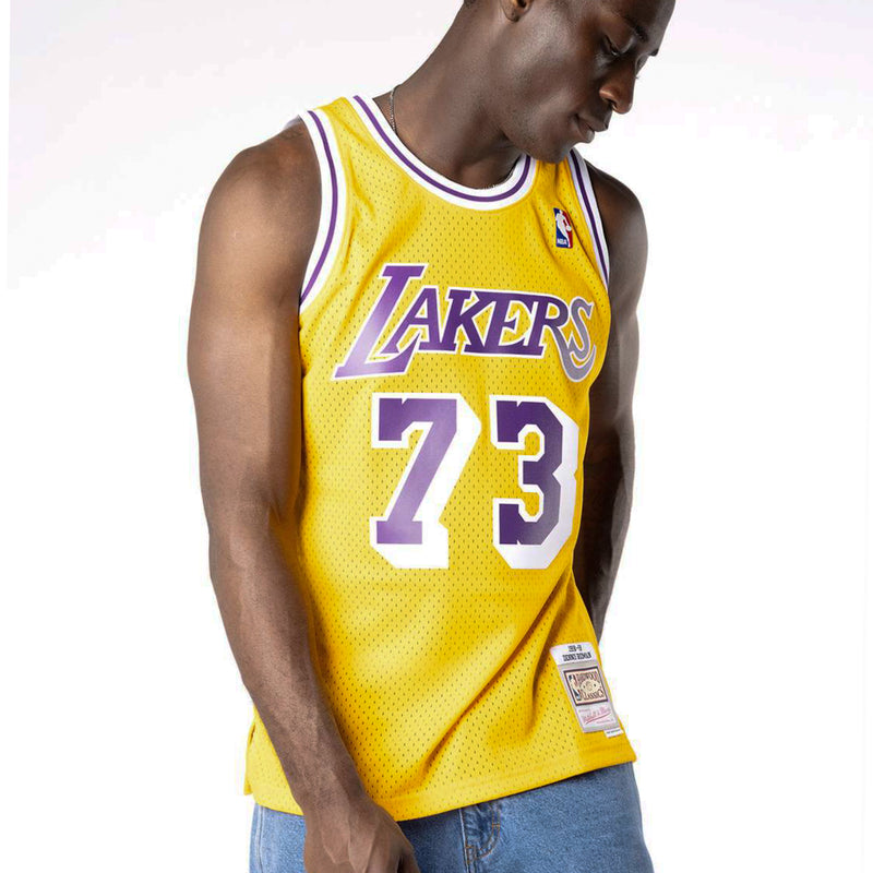 Los Angeles Lakers Dennis Rodman 1998-99 Hardwood Classics NBA Swingman Jersey by Mitchell & Ness - new