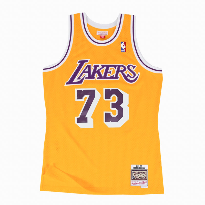 Los Angeles Lakers Dennis Rodman 1998-99 Hardwood Classics NBA Swingman Jersey by Mitchell & Ness - new