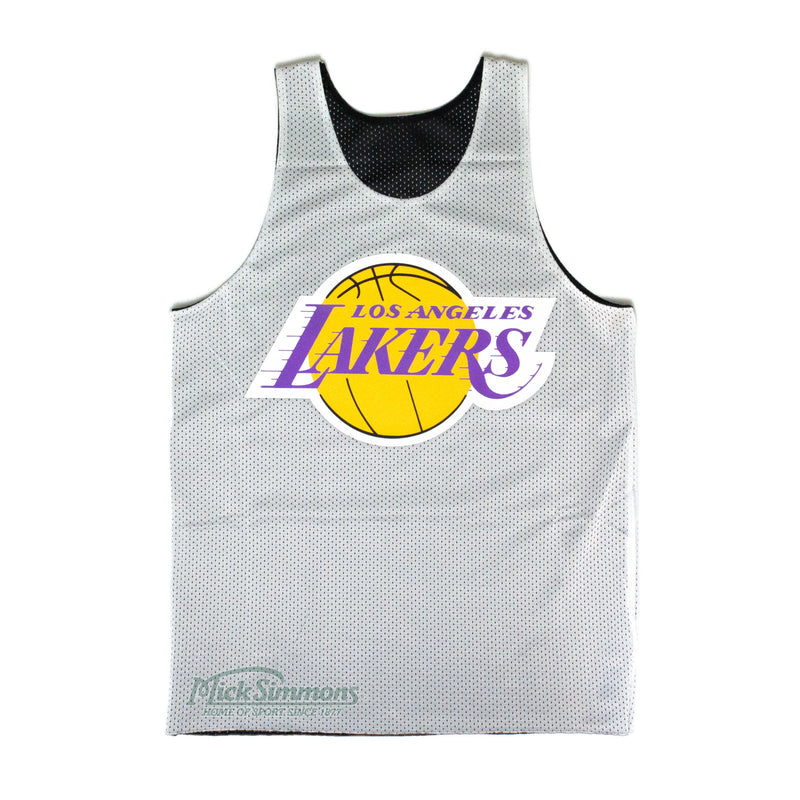 Los Angeles Lakers NBA Black Big Logo Reversible Tank Top Jersey by Mitchell & Ness - new