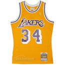 Los Angeles Lakers Shaquille O'Neal 1996-97 Hardwood Classics NBA Swingman Jersey by Mitchell & Ness - new