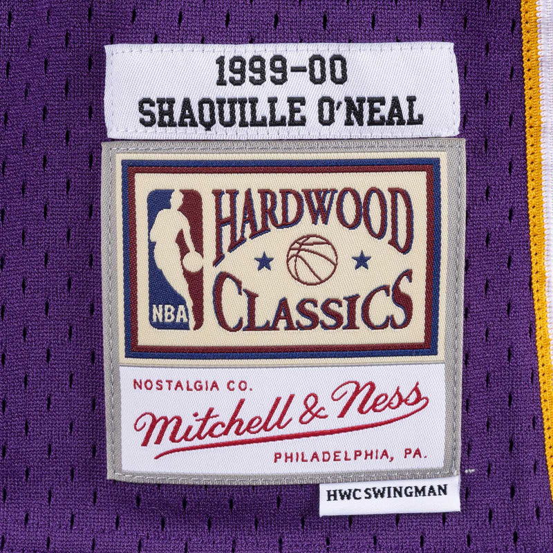 Los Angeles Lakers Shaquille O'Neal 1999-2000 Hardwood Classics NBA Road Jerseyby Mitchell & Ness - new