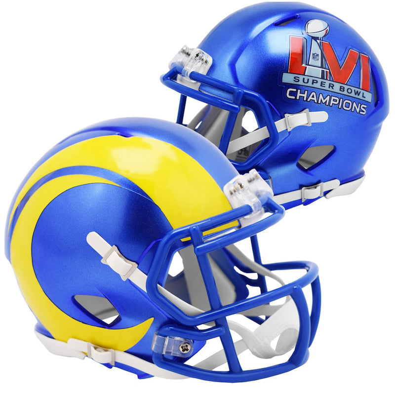 Los Angeles Rams 56 Super Bowl LVI Champions NFL Riddell Mini Replica Speed Gridiron Helmet - new