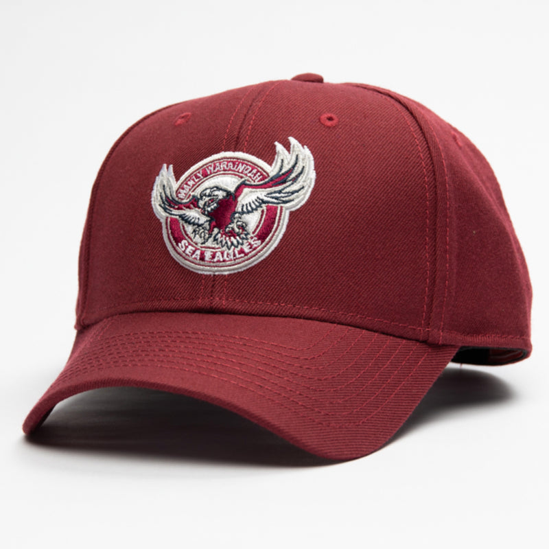 Manly Sea Eagles NRL Stadium Snapback Curved Cap Rugby League by American Needle - new