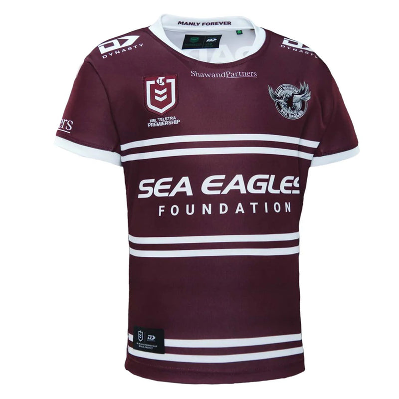 Manly Warringah Sea Eagles 2023 Kid's Home Jersey NRL Rugby League by Dynasty Sport - new
