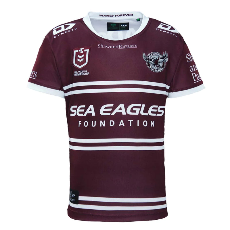 Manly Warringah Sea Eagles 2023 Kid's Home Jersey NRL Rugby League by Dynasty Sport - new