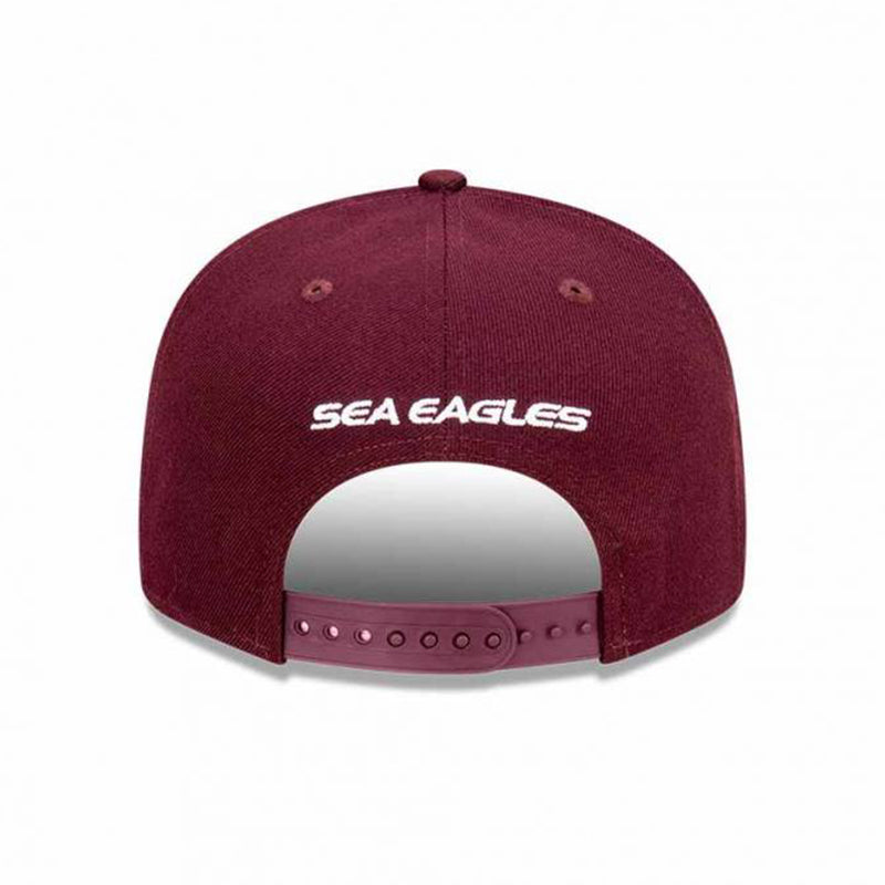 Manly Warringah Sea Eagles NRL Official Team Colours Cap with Grey Undervisor 9FIFTY Snapback by New Era - new