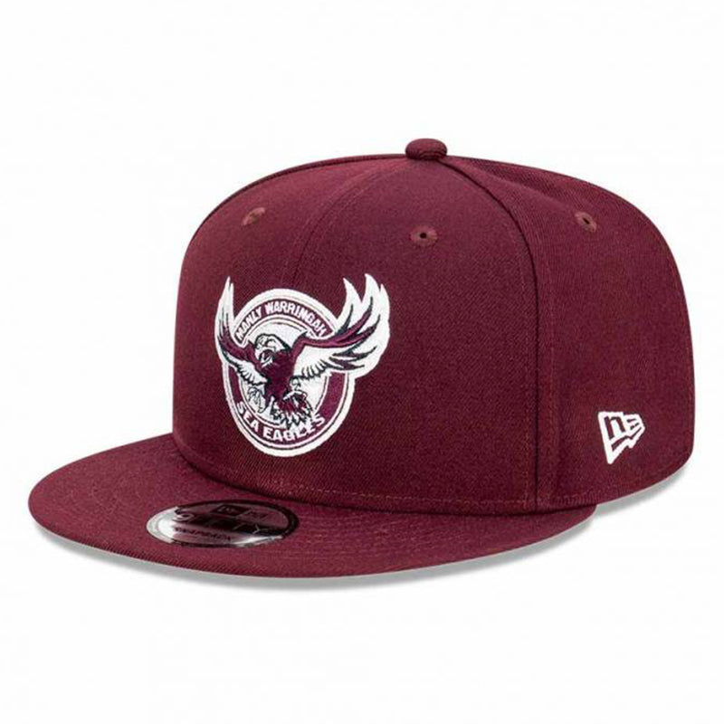 Manly Warringah Sea Eagles NRL Official Team Colours Cap with Grey Undervisor 9FIFTY Snapback by New Era - new