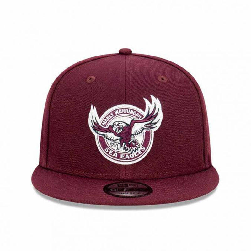Manly Warringah Sea Eagles NRL Official Team Colours Cap with Grey Undervisor 9FIFTY Snapback by New Era - new