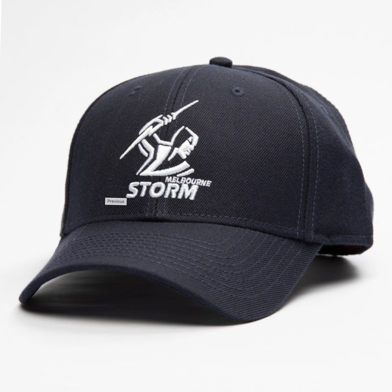 Melbourne Storm NRL Stadium Snapback Curved Cap Rugby League by American Needle - new