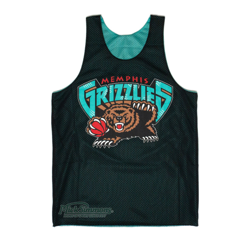 Memphis Grizzlies NBA Teal Big Logo Reversible Tank Top Jersey by Mitchell & Ness - new