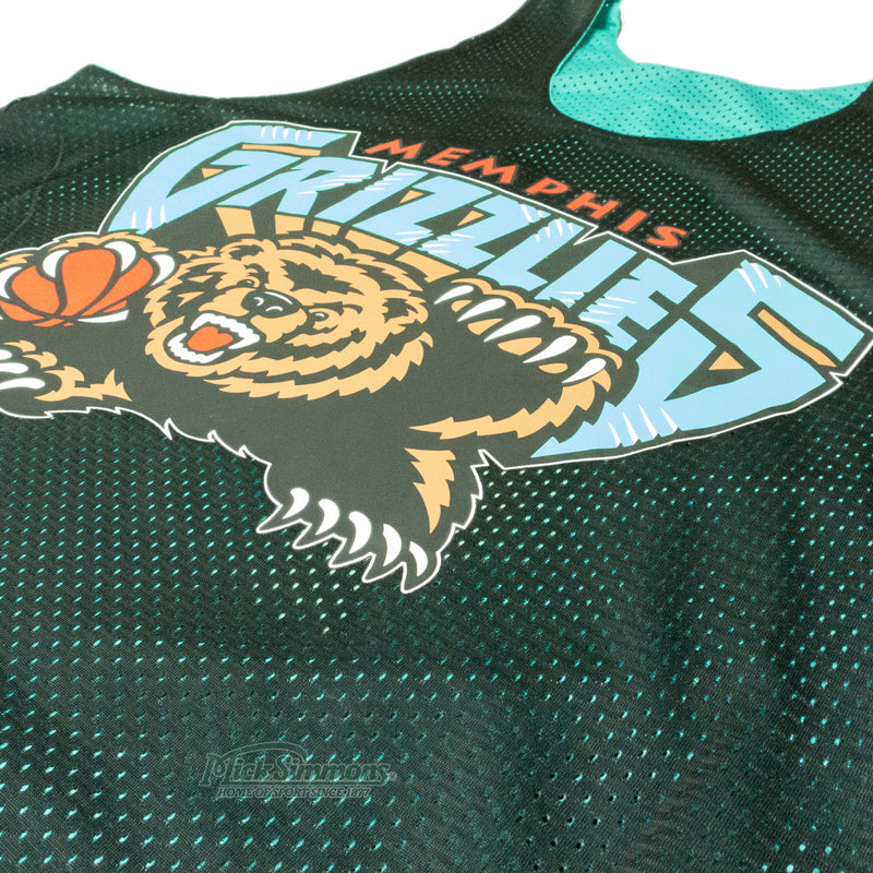 Memphis Grizzlies NBA Teal Big Logo Reversible Tank Top Jersey by Mitchell & Ness - new