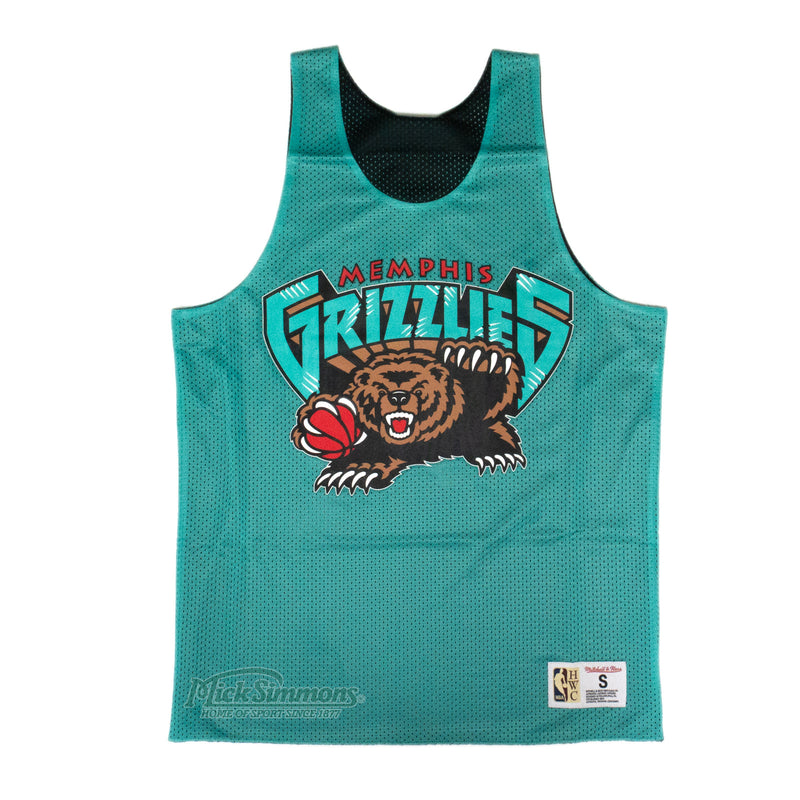 Memphis Grizzlies NBA Teal Big Logo Reversible Tank Top Jersey by Mitchell & Ness - new