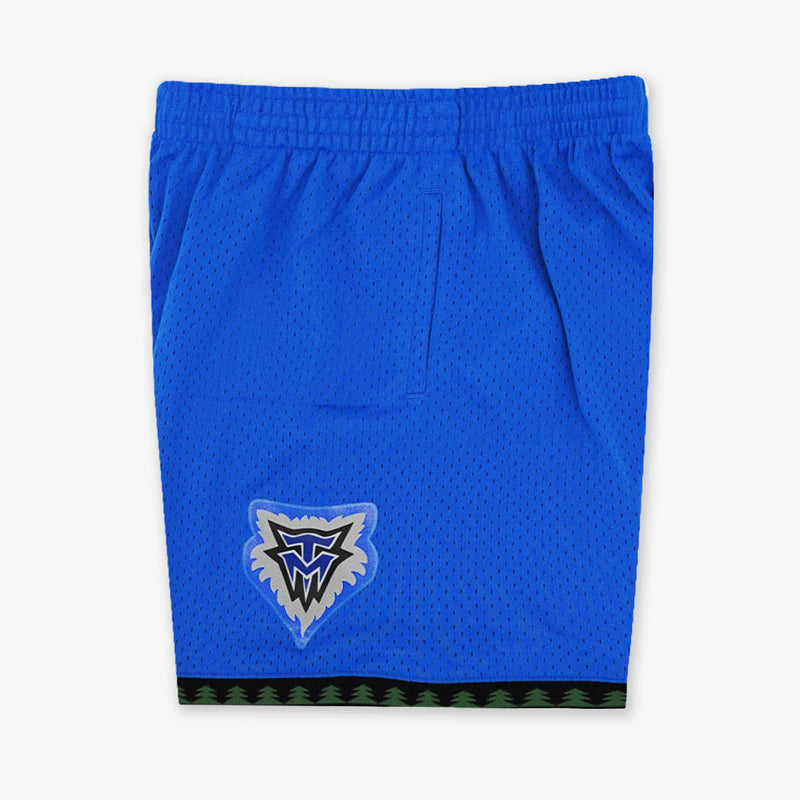 Minnesota Timberwolves 1996-97 Hardwood Classics NBA Blue Shorts by Mitchell & Ness - new