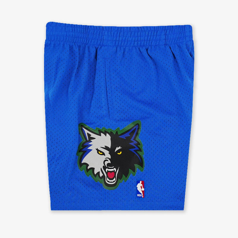 Minnesota Timberwolves 1996-97 Hardwood Classics NBA Blue Shorts by Mitchell & Ness - new